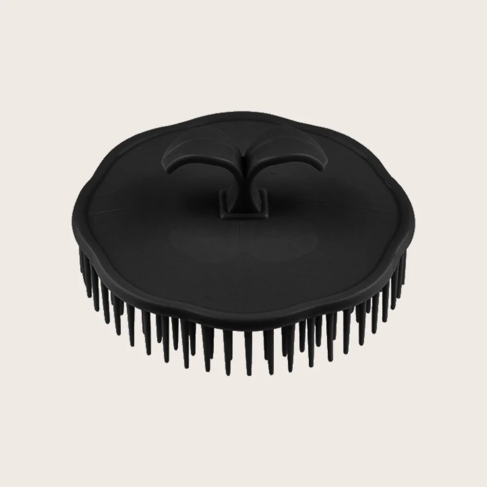 Silicone Scalp Massage Shampoo Brush – Hair Root Cleanser Scalp Shampoo Brush HIP Black