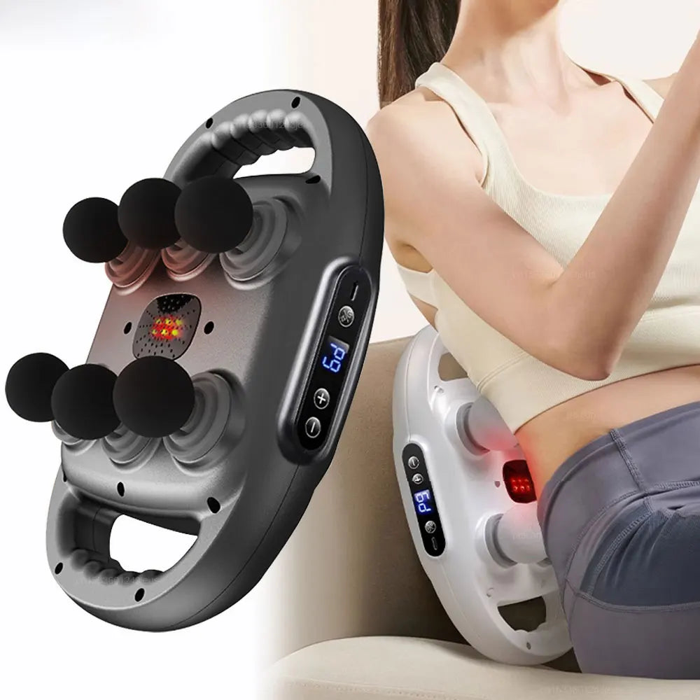 PAQIN 6-Head Percussion Massage Gun – 9 Modes, 20mm Depth Percussion Massage Gun HIP