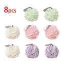 8-Pack Super Soft Exfoliating Bath Sponge Shower Puff Set Bath Sponge Set HIP four-color
