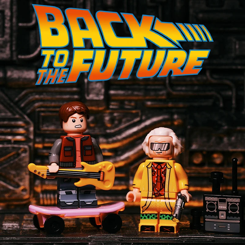 Bandai Back to the Future Marty McFly Assembly Action Figure Assembly Action Figure HIP 2 Pcs