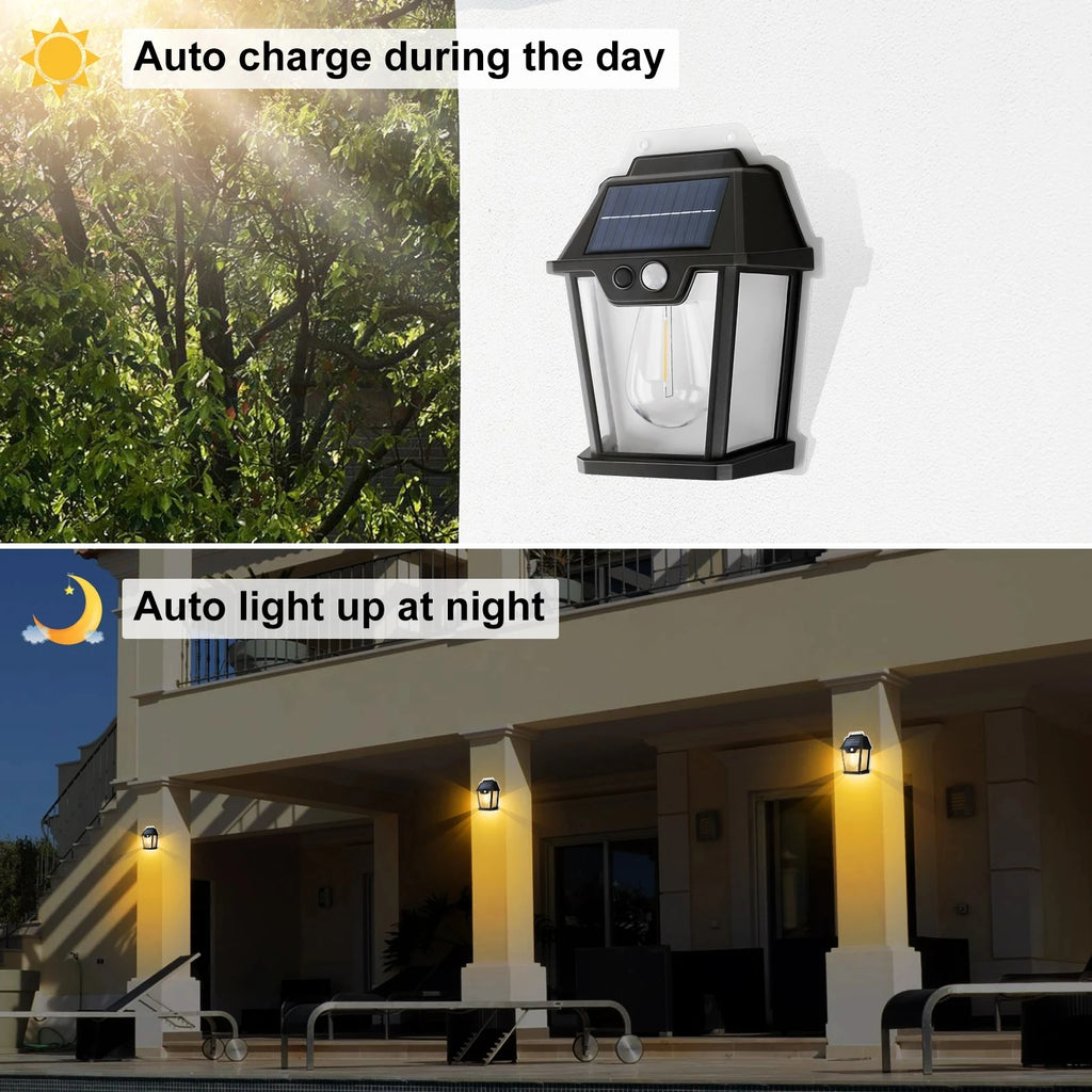 Solar LED Wall Light Motion Sensor – IP65 Outdoor Garden Lamp Solar Outdoor Wall Light HIP