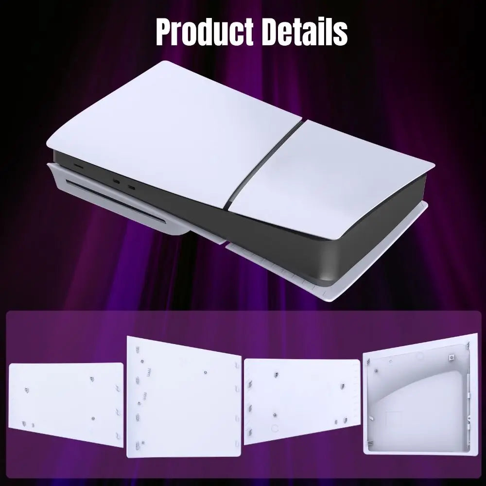 PS5 Slim White ABS Replacement Side Panel – Disc & Digital Console Replacement Panel HIP