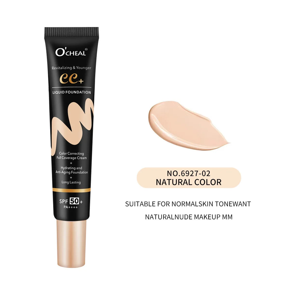 OCHEAL BB Cream SPF50 PA++++ Foundation Primer & Sunscreen BB Cream Foundation HIP NO 6927-02 30g