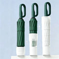 Wind-Resistant Auto Folding Umbrella – UV & Waterproof Cover Folding Travel Umbrella HIP Dark Green Iron 10K