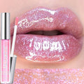Glitter Lip Gloss Lipstick Lip Tint Moisturizing Hydrating Lasting Non-Stick Cup Waterproof Highlight Lip Glaze Plumper Makeup HIP 01