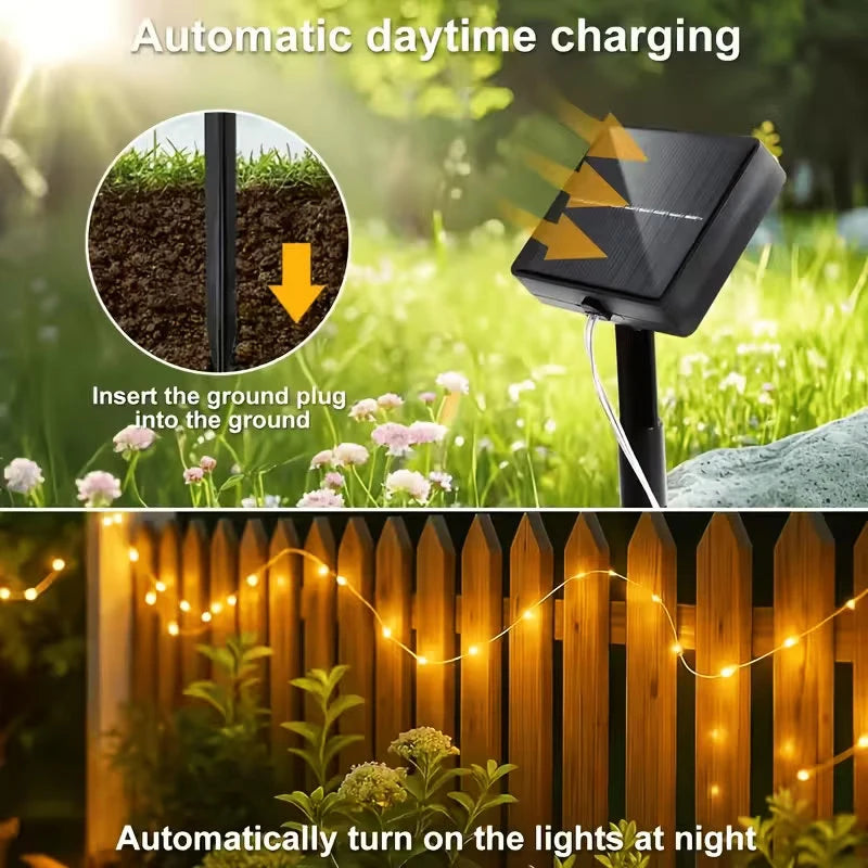 Solar Fairy String Lights 8 Modes IP65 Waterproof | Garden & Patio Solar String Lights HIP