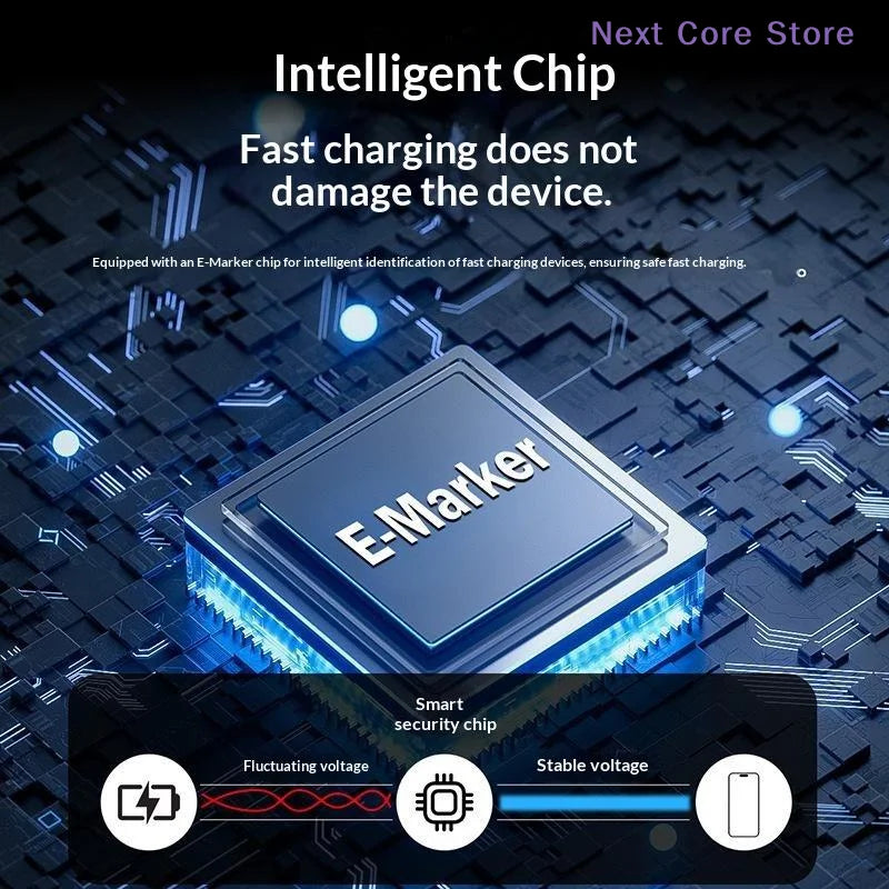 240W USB-C to USB-C Fast Charging Cable | Digital Display USB-C Charging Cable HIP