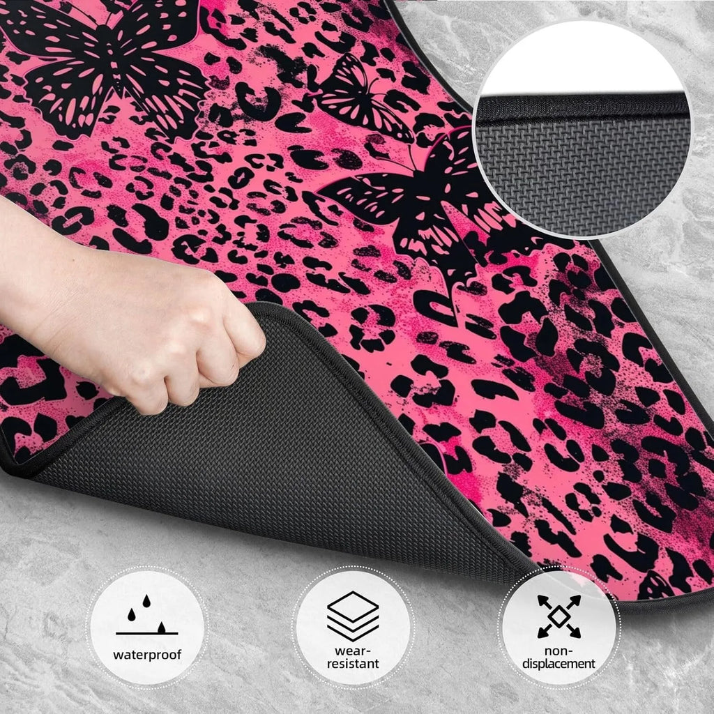 Leopard Butterfly Car Floor Mats – 4-Piece Universal Set Car Floor Mats HIP