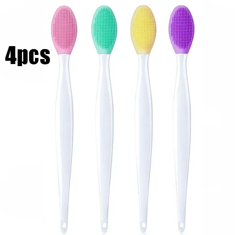 Double-Sided Silicone Face Cleansing & Exfoliating Brush Facial Cleansing Brush HIP C659-mix 4pcs