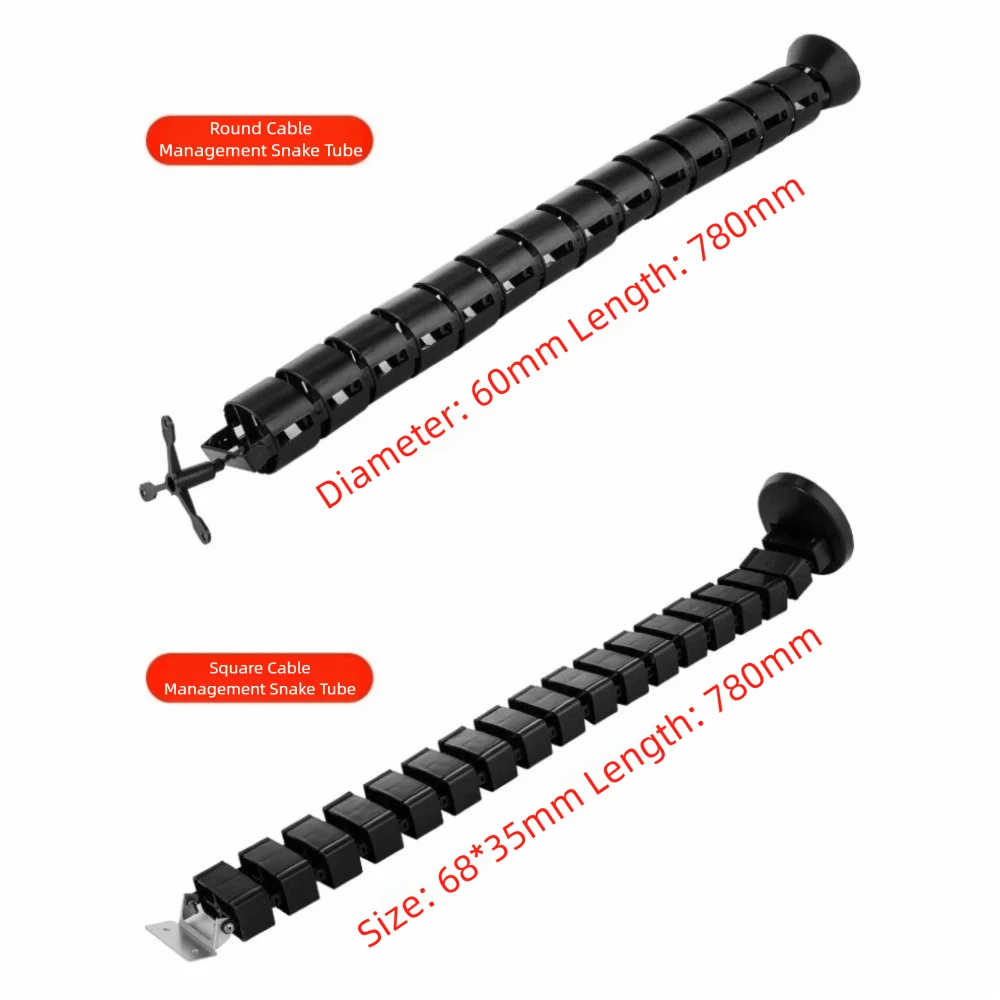 Wire Spine Cable Sleeve – Clamp-On Vertebrae Snake Design Cable Management Sleeve HIP