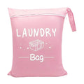Waterproof Oxford Laundry Bag For Travel Portable Dirty Clothes Storage Pouch Washable Organizer Bag With Handle & Zipper HIP Pink