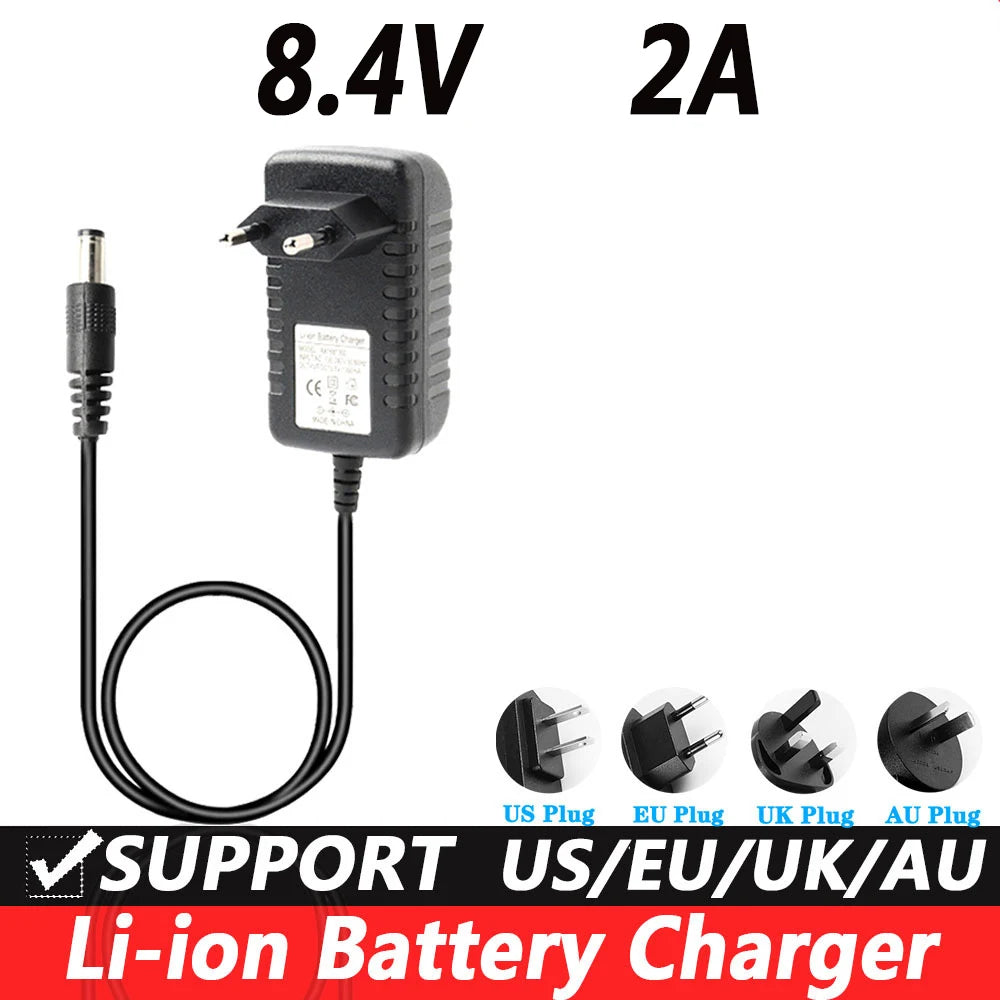 8.4V 2A Universal Lithium Battery Charger – DC 5.5x2.1mm Lithium Battery Charger HIP 8.4V2A UK