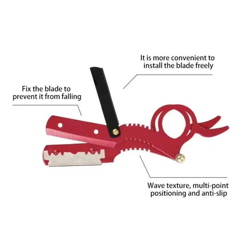 Foldable Barber Razor – Double Edge Stainless Shaving Tool Foldable Barber Razor HIP