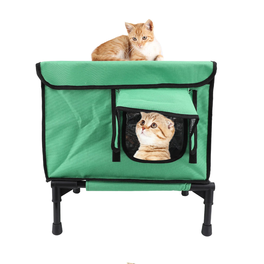 Heated Kitty House Elevated Heated Cat House Warm Weatherproof Insulated Outside Heated Cat Shelter for Outdoor Kitty Puppy HIP