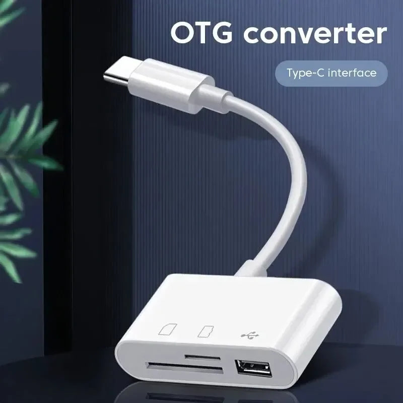 3-in-1 USB-C Hub – TF SD Card Reader & USB Adapter USB-C Hub Adapter HIP
