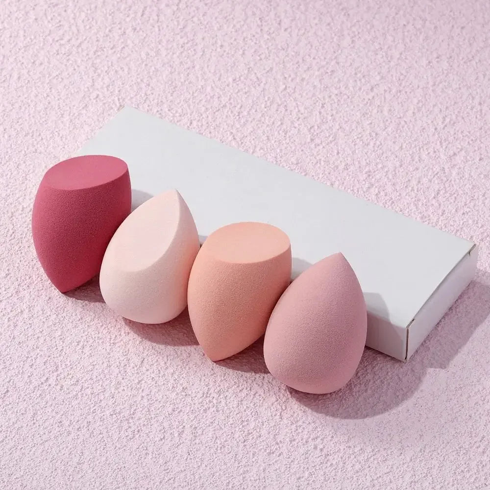 4-Piece Makeup Sponge Blender Set – Foundation Applicator Makeup Blending Sponge HIP C504-Pink