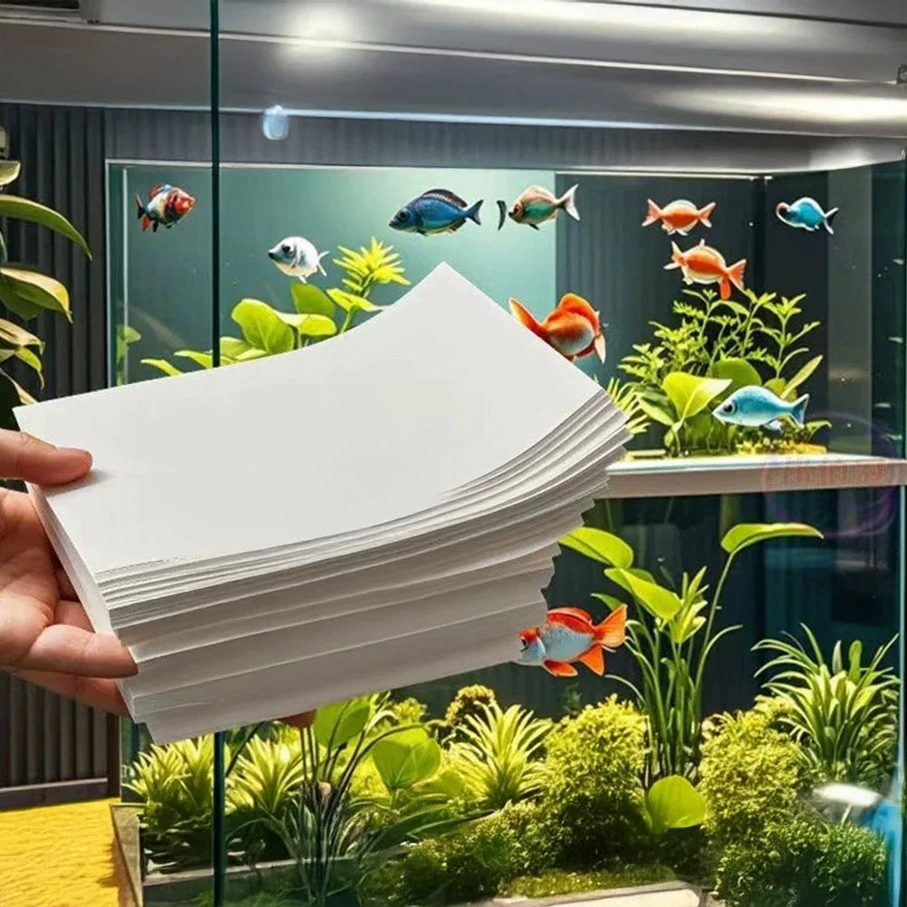 Efficient Fish Tank Water Absorption Filter Paper 50/100/200Pcs Fish Tank Aquarium Odor Removal Filter Cleaning Supplies HIP