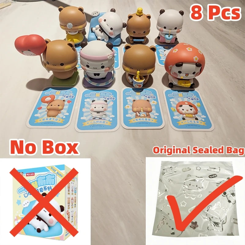 Panda Bubu & Dudu Blind Box Surprise Figure – Cute Series Blind Box Figure HIP No Box 8 Pcs