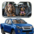 Dachshund Car Sun Visor Cover – Cute Dog Design, Universal Fit Car Visor Cover HIP 1-M