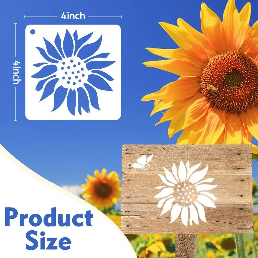 50-Piece Floral DIY Painting Stencil Set – Reusable PET Templates DIY Painting Stencil Set HIP