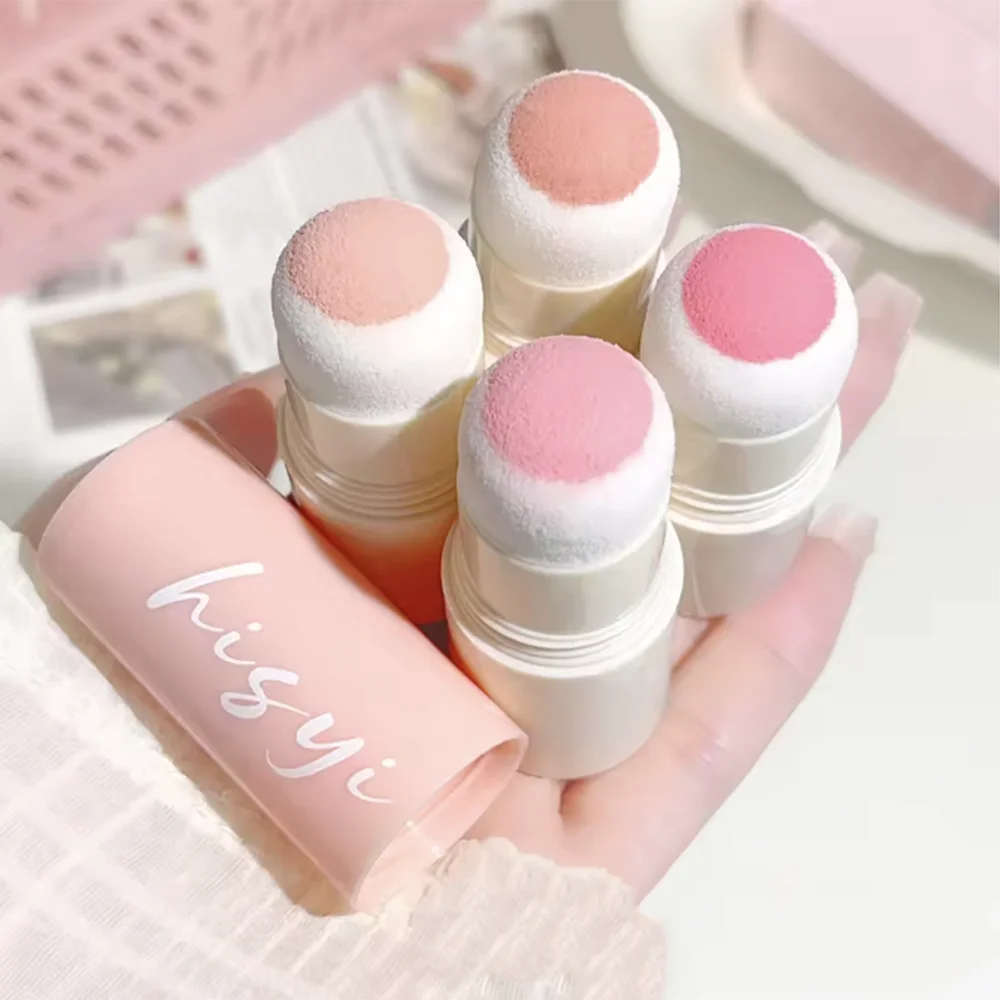 Cloud Soft Matte Blush Stick for a vibrant, brightening, natural bare makeup look, enhancing flawless skin tone HIP 01-02-03-04