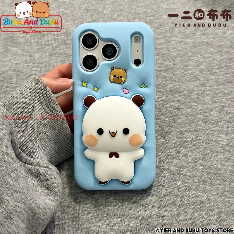 Bubu & Dudu 3D Panda Cartoon Silicone iPhone Case Cartoon Phone Case HIP