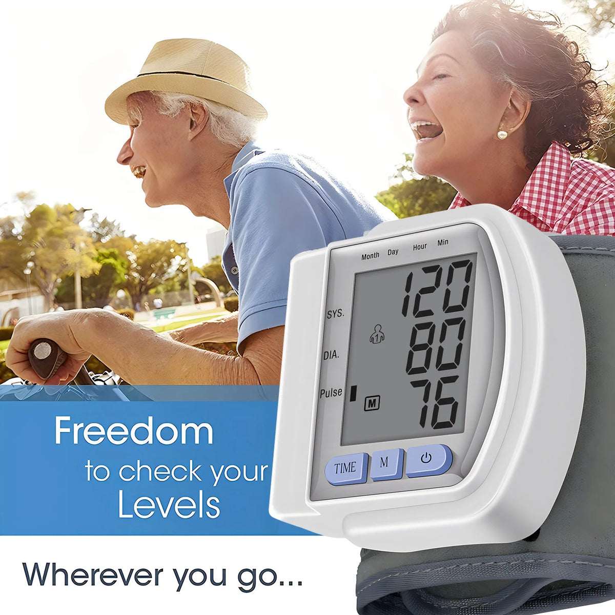Fireurus LED Digital Wrist Blood Pressure Monitor | Auto BP Cuff Wrist BP Monitor HIP