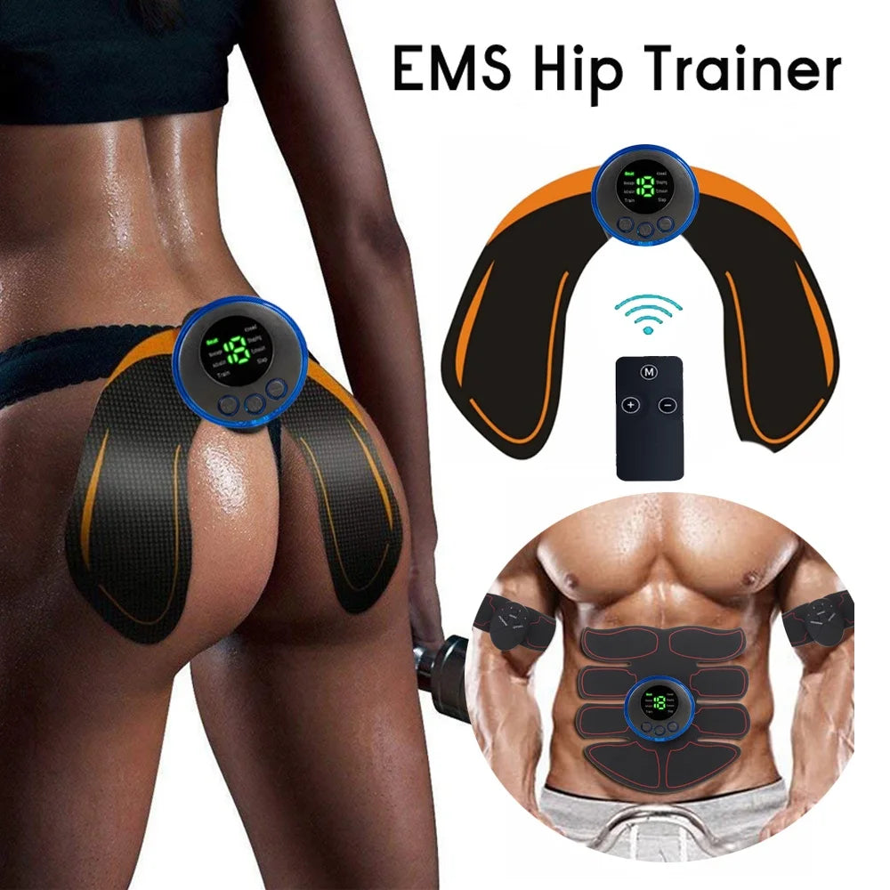 EMS Muscle Stimulator Hip & Abs Trainer – USB Rechargeable EMS Muscle Stimulator HIP