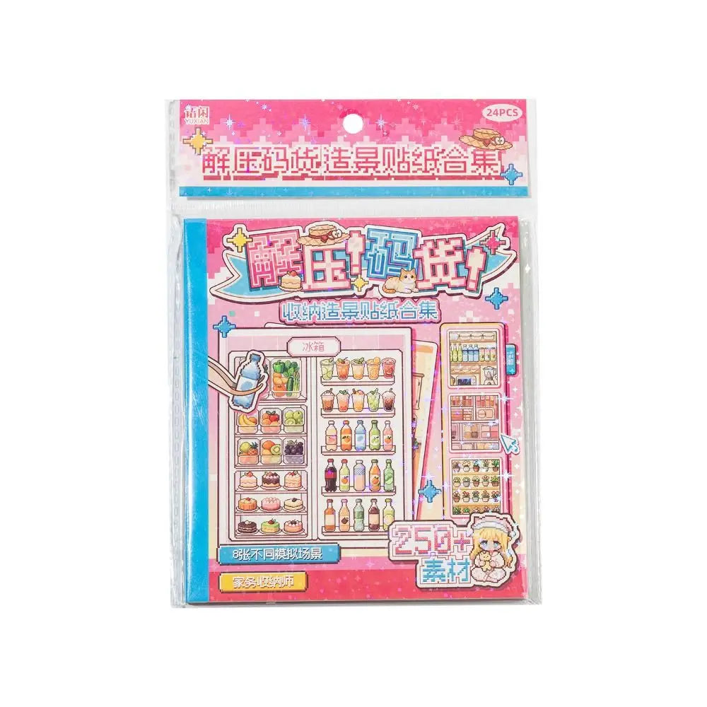 3D Miniature Scene Sticker Book – Landscape Collage Kit for Kids Kids Sticker Craft Kit HIP