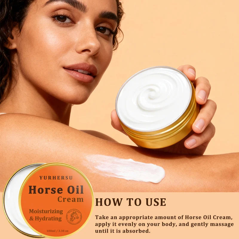 Horse Oil Moisturizing Cream – Daily Body Hydrating Balm Body Moisturizing Cream HIP