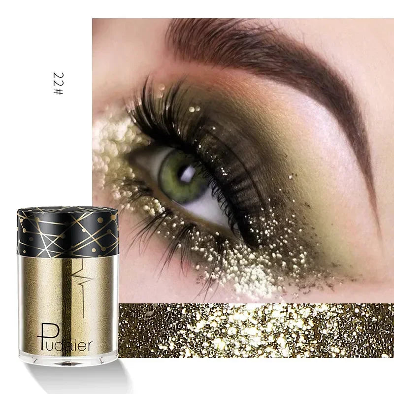 New Glitter Eye Shadow Professional Makeup Monochrome Shining Eyeshadow Sequins Universal Party Cosmetic HIP 22