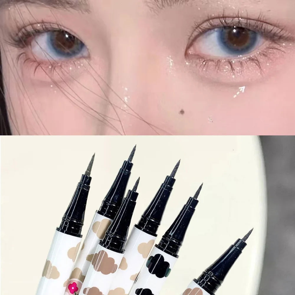 3 Colors Brown Lying Silkworm Liquid Eyeliner Pen Waterproof Big Eyes Makeup Smooth Quick-drying Women Cosmetics Beauty Tools HIP