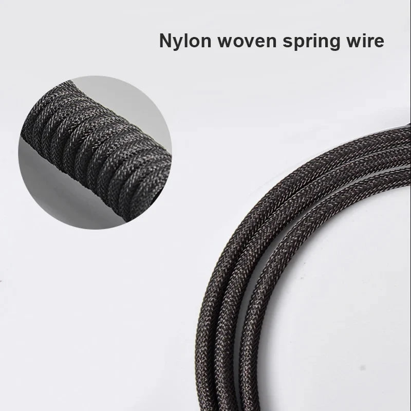 OULLX Mechanical Keyboard Coiled Cable USB & Type-C Aviator Keyboard Coiled Cable HIP