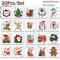 10/20Pcs Merry Christmas Tattoo Stickers Jesus Nativity Gingerbread Santa Elk Small Temporary Tattoo Xmas Kids Gift for Hand Arm HIP 20PCS W121-140