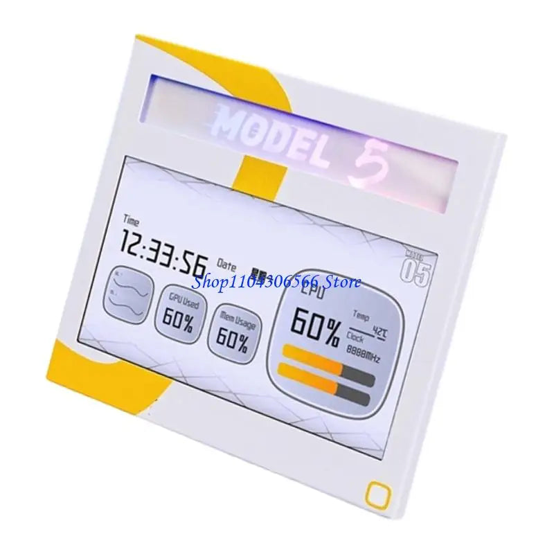 7-Inch LCD Secondary Screen Panel for PC Case Side Panel PC Case Screen Panel HIP
