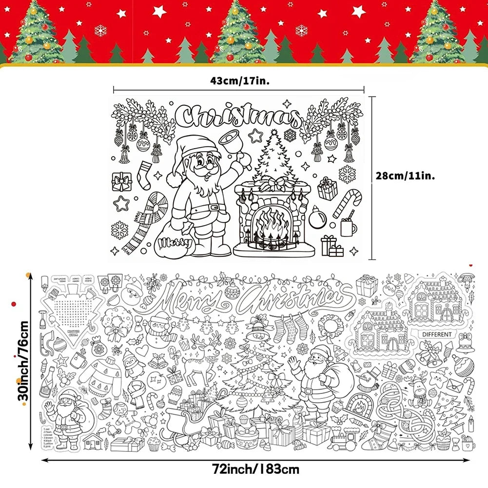 Halloween Christmas Thanksgiving Dinosaur Sports Large Drawing Mat Multi Theme DIY Coloring Tablecloth For Home & School HIP
