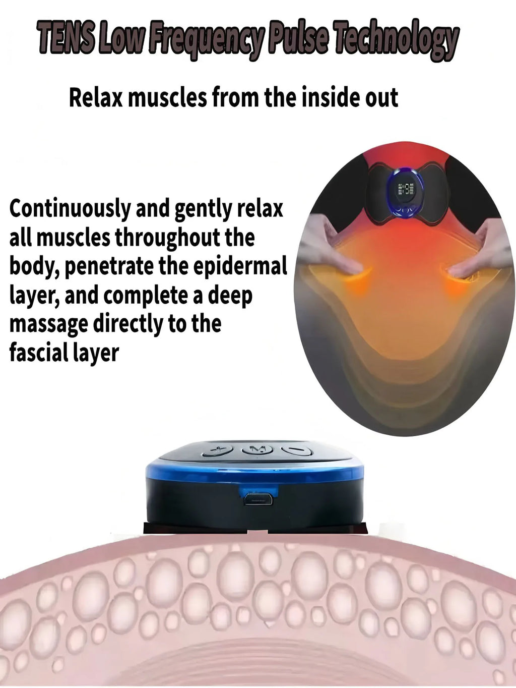 EMS Neck & Back Massager – 8 Modes, LCD Display, Rechargeable EMS Neck Massager HIP