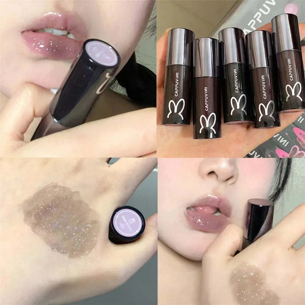 Galaxy Gray Mirror Water Lip Gloss Lip Glaze Shimmer Glass LipOil Liquid Lipstick Waterproof Moisturizing Matte Lips Balm Makeup HIP