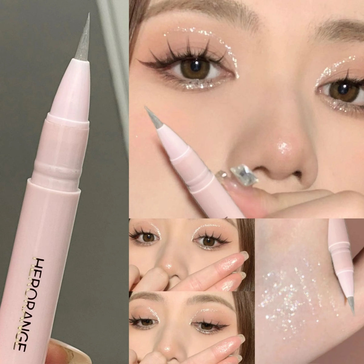 Shimmer Sleeping Silkworm Makeup Pen Fine Sparkle Liquid Pearl Highlighter Brighten Lower Shadow Line Anti Smudge Eyeliner Pen HIP 03