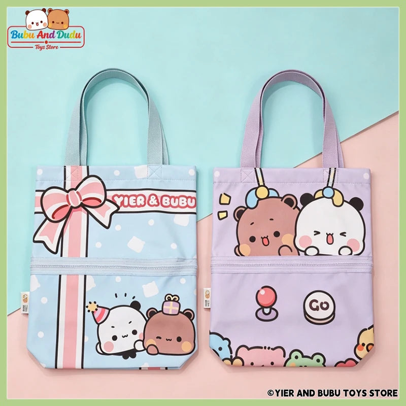 Panda Bubu & Dudu Canvas Tote Bag – Anime Shoulder Bag Anime Canvas Tote Bag HIP