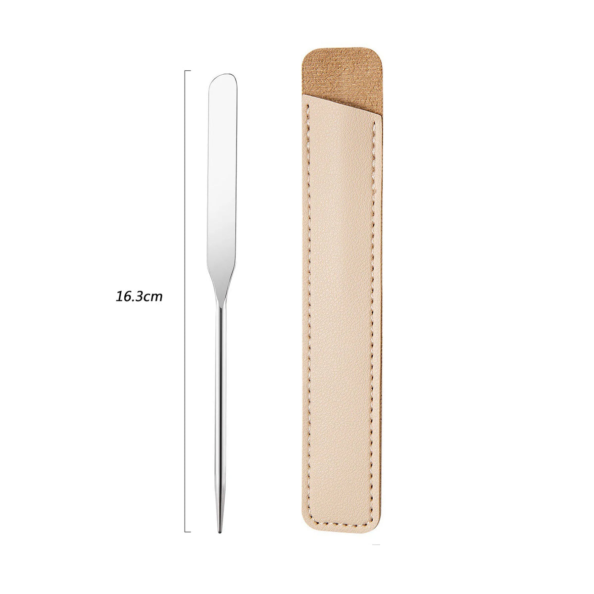 Stainless Steel Foundation Spatula Mask and Eye Cream Spoons Multi-functional Facial Scraping Metal Beauty & Skin Care Tools Set HIP Long And Bag-2pcs