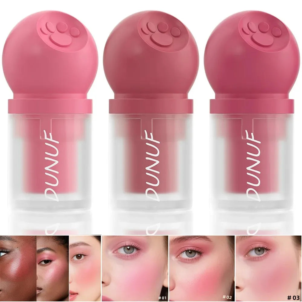 DUNUF Cat Paw Liquid Blush Trio – Buildable & Long-Lasting Liquid Blush Stick HIP