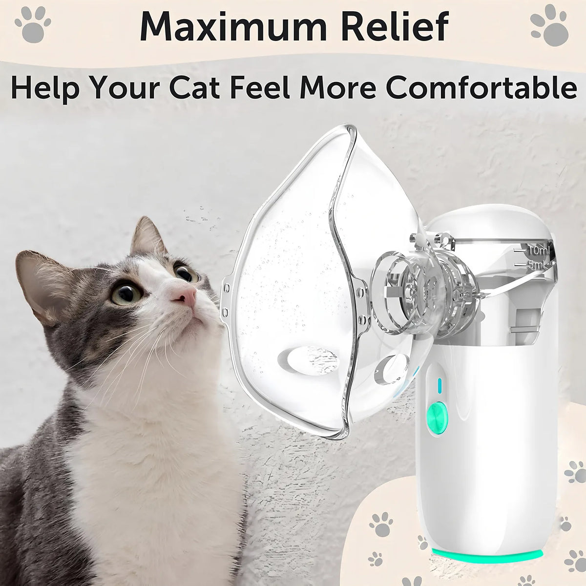 Fireurus Handheld Mesh Nebulizer for Pets – Portable Atomizer Pet Mesh Nebulizer HIP