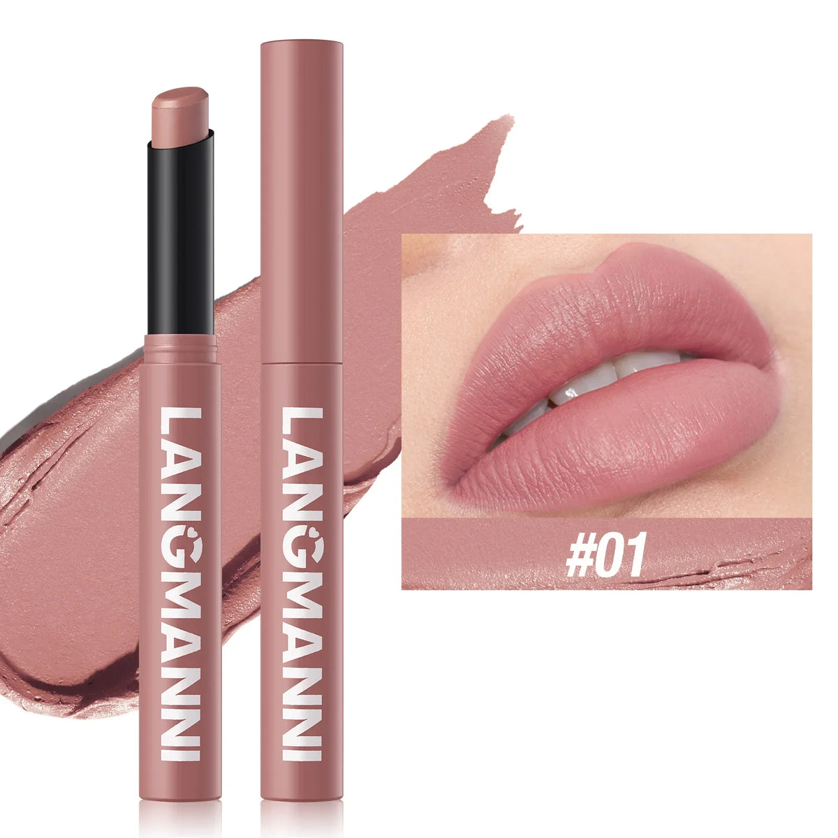 New Rotating Velvet Matte Lipstick Long Lasting Waterproof Lipstick Non-Stick Cup Lip Stain Tint Cosmetics Pencil Liner Makeup HIP 01
