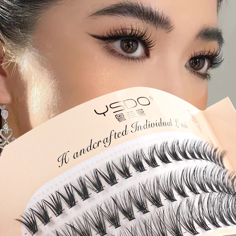 Individual Eyelashes DIY Cluster 60 Bundles Individual Lashes 20D Fluffy Eyelash Extension False Lash Fake Cilos Maquiagem Cilia HIP