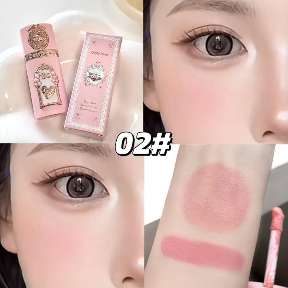 Garden Cupid Liquid Blush Makeup for Cheeks Matte Finish Face Blushes Cream For Healthy Natural Rouge Lightweight Lasting 블러셔 HIP 02