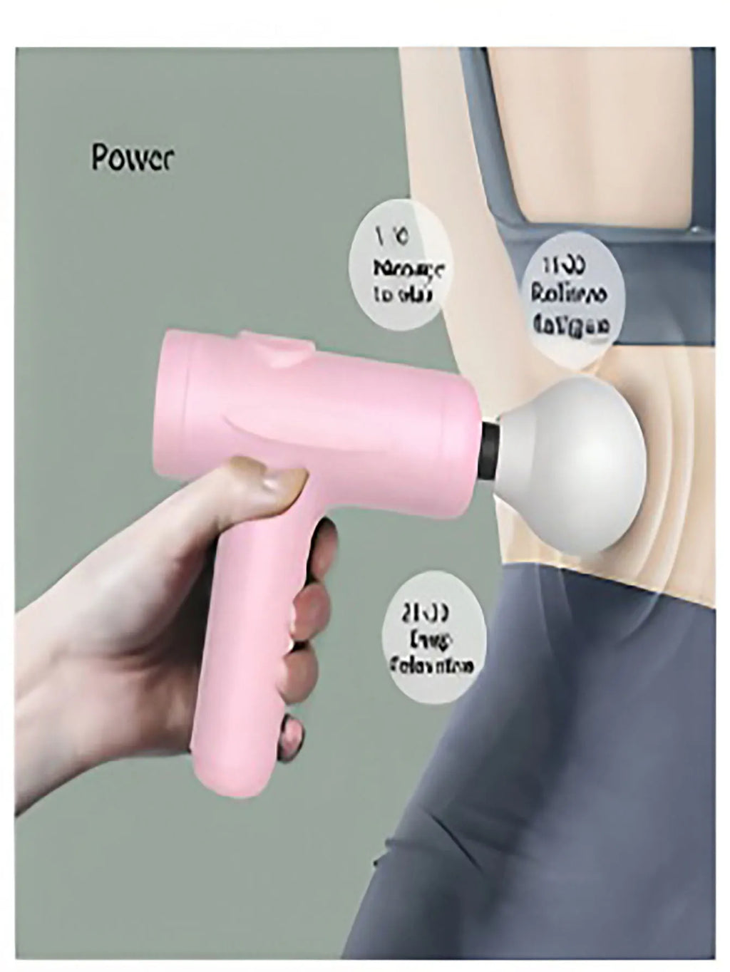 HIP Handheld Percussion Massage Gun – Body, Back & Neck Percussion Massage Gun HIP