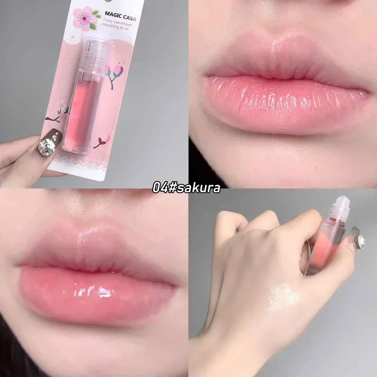 Fruit Rolling Lip Oil Moisturizing Colorless Pearl Liquid Lip Balm Transparent Lips Make Up Primer Hydrating Lip Gloss Cosmetics HIP 04