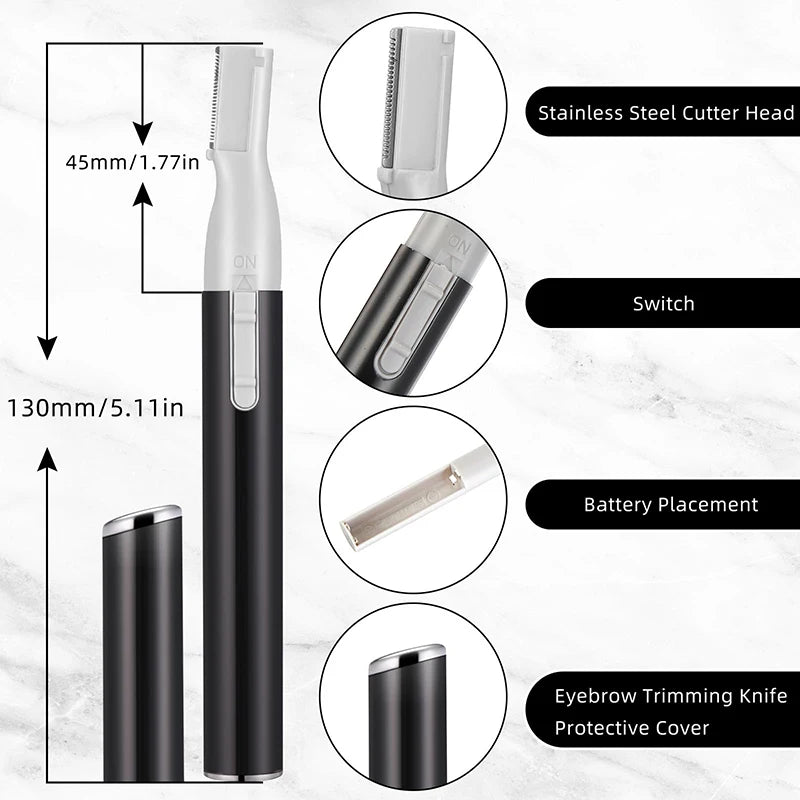 RUZOFO Mini Electric Eyebrow Trimmer – Face & Body Shaver Electric Eyebrow Trimmer HIP