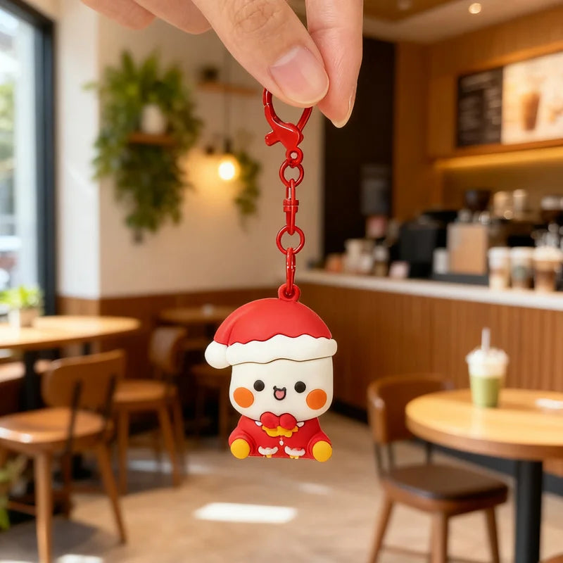 Christmas Panda Bubu & Dudu Keychain Backpack Pendant Gift Anime Keychain Pendant HIP